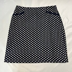 Talbots Polka Dot Skirt Career Wear‎ Business Casual Classic Wool Blend Size 4